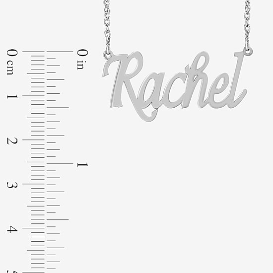 Womens 24K Gold Over Silver 18 Inch Name Necklace