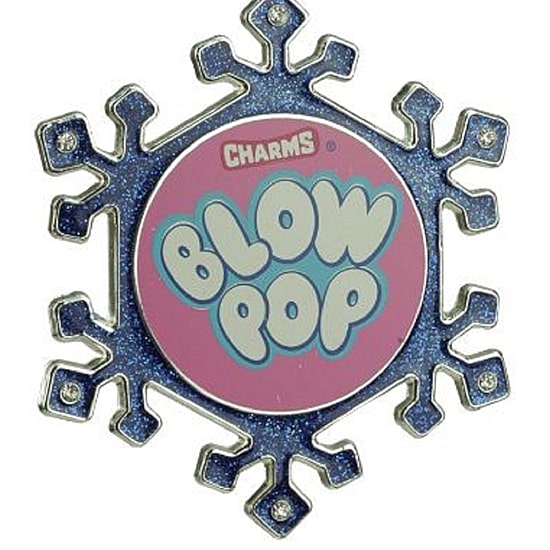 3.25'' Blue and Pink Candy Logo Snowflake Christmas Ornament