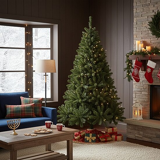 Northlight Canadian Pine Unlit 7 Foot Pine Christmas Tree