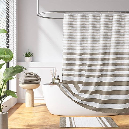 Madison Park Ariana Ombre Waffle Shower Curtain