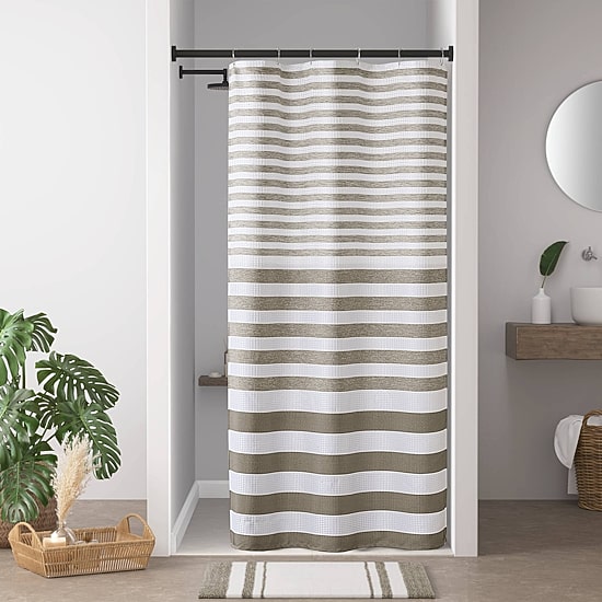 Madison Park Ariana Ombre Waffle Shower Curtain