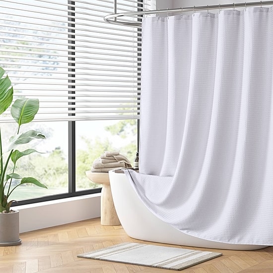 Madison Park Arbor Waffle Shower Curtain