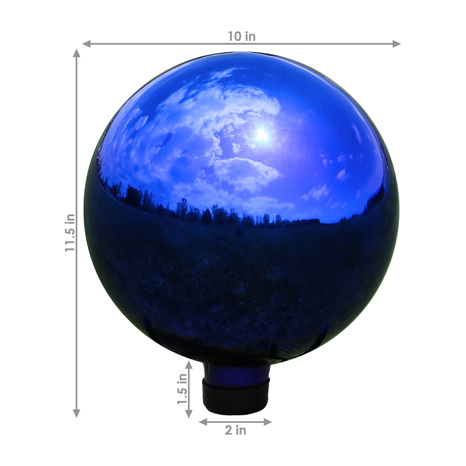 Net Health Shops Mirrored Gazing Globe - 10 Inch Glass Yard Art