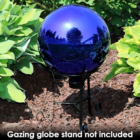 Net Health Shops Mirrored Gazing Globe - 10 Inch Glass Yard Art