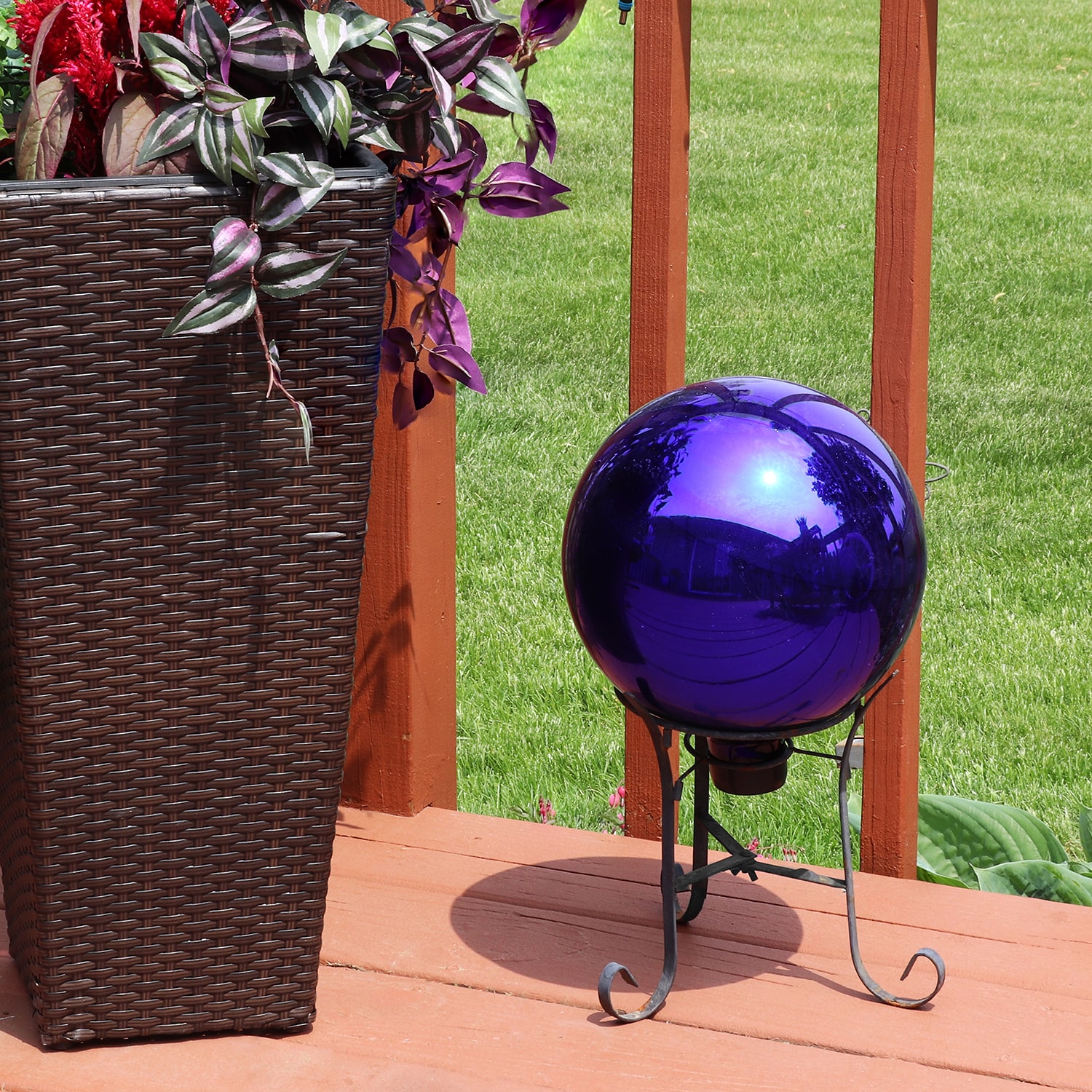 Net Health Shops Mirrored Gazing Globe - 10 Inch Glass Yard Art