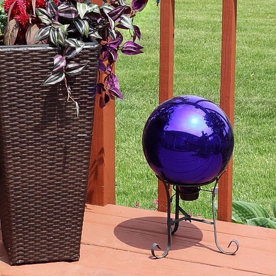 Net Health Shops Mirrored Gazing Globe - 10 Inch Glass Yard Art