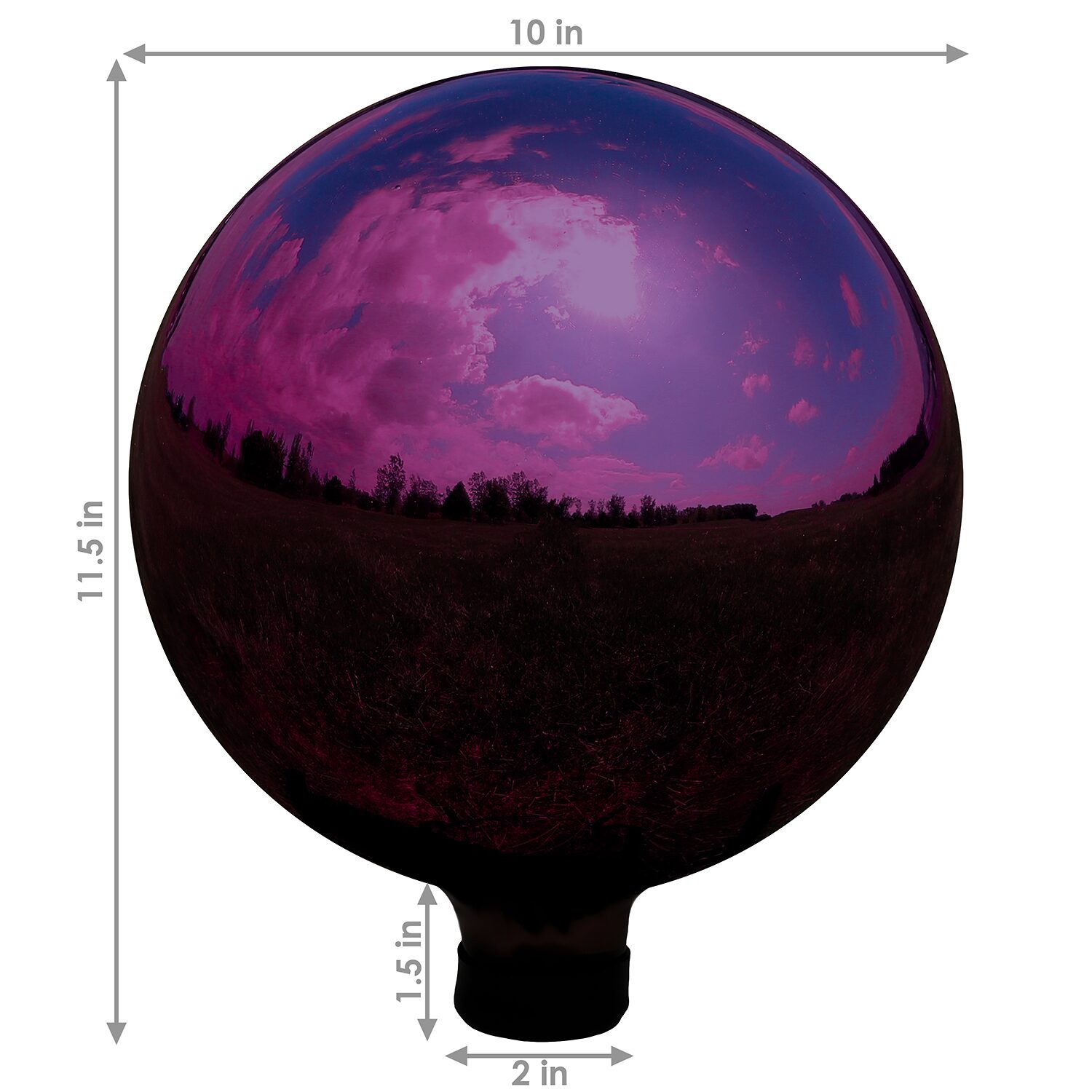Net Health Shops Mirrored Gazing Globe - 10 Inch Glass Yard Art