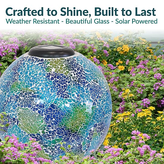 Net Health Shops Crackled Glass Gazing Ball - 10 Inch Yard Art