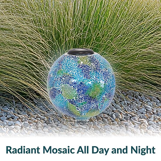 Net Health Shops Crackled Glass Gazing Ball - 10 Inch 2-pc. Yard Art