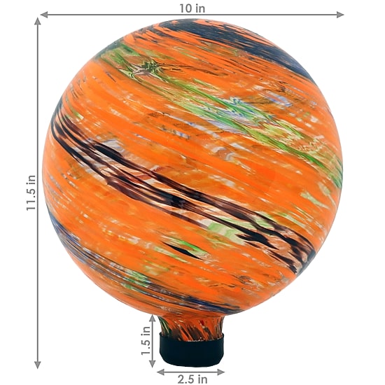 Net Health Shops Sunset Sky Glass Gazing Globe - 10 Inch Yard Art