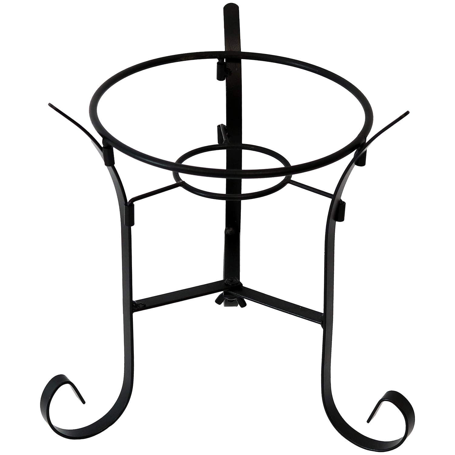 Net Health Shops Black Steel Gazing Ball Stand - 9 Inch Yard Art