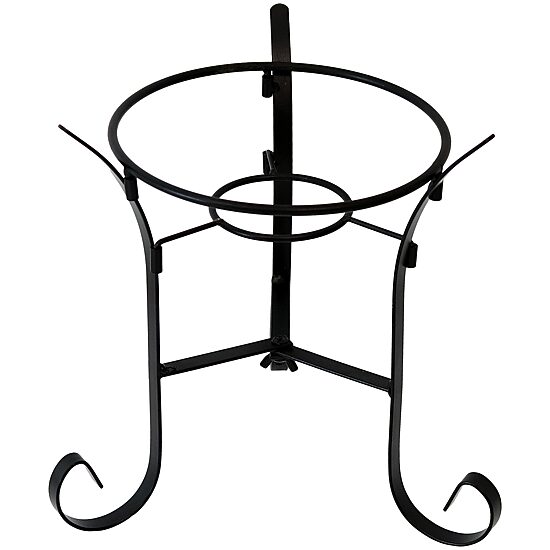 Net Health Shops Black Steel Gazing Ball Stand - 9 Inch Yard Art
