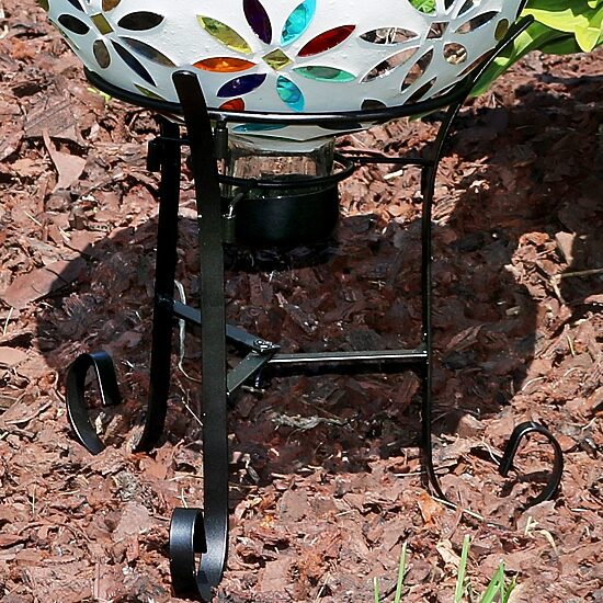 Net Health Shops Black Steel Gazing Ball Stand - 9 Inch Yard Art