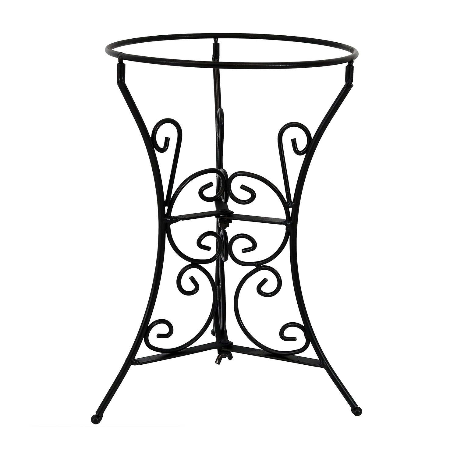 Net Health Shops Decorative Scroll Gazing Ball Stand Metal Yard Art