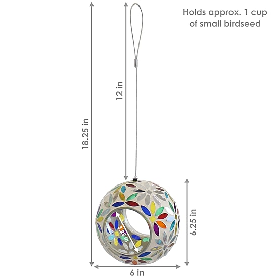 Net Health Shops Daisy Mosaic Fly-Through Bird Feeder