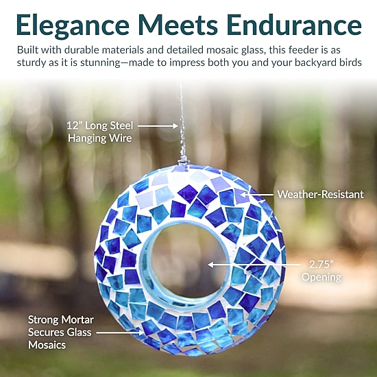 Net Health Shops Mosaic Fly-Through Bird Feeder