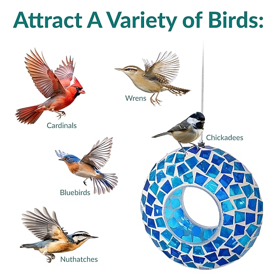 Net Health Shops Mosaic Fly-Through Bird Feeder