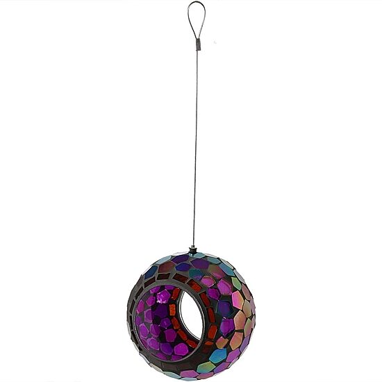 Net Health Shops Round Mosaic Glass Bird Feeder