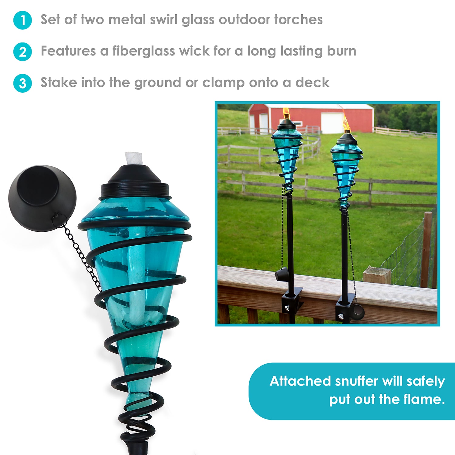 Net Health Shops 2-In-1 Patio Set Of 4 Blue Torch