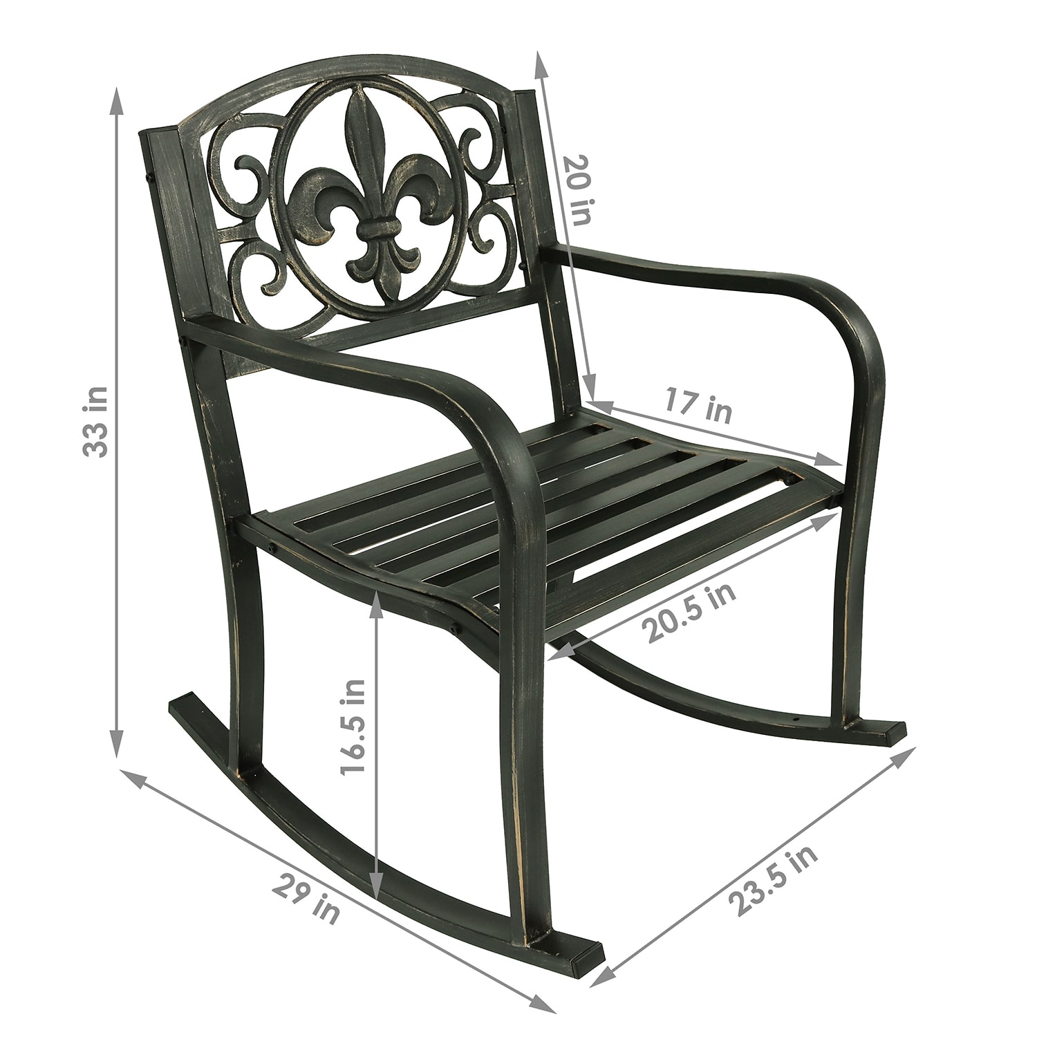 Sunnydaze Patio Collection Rocking Chair
