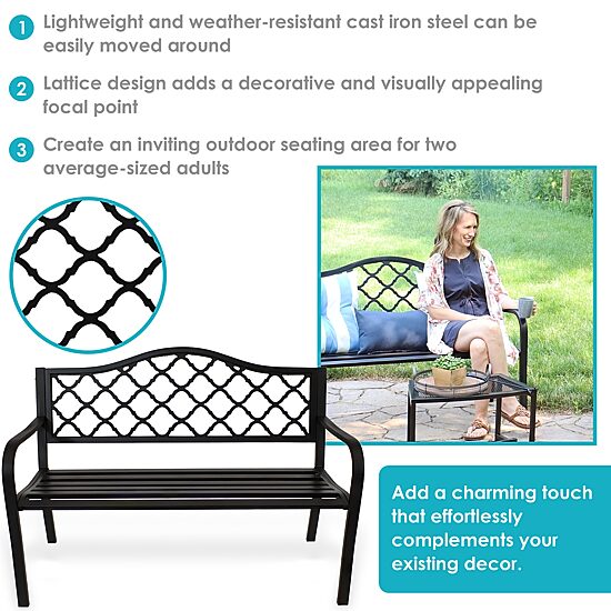 Sunnydaze Patio Collection Bench