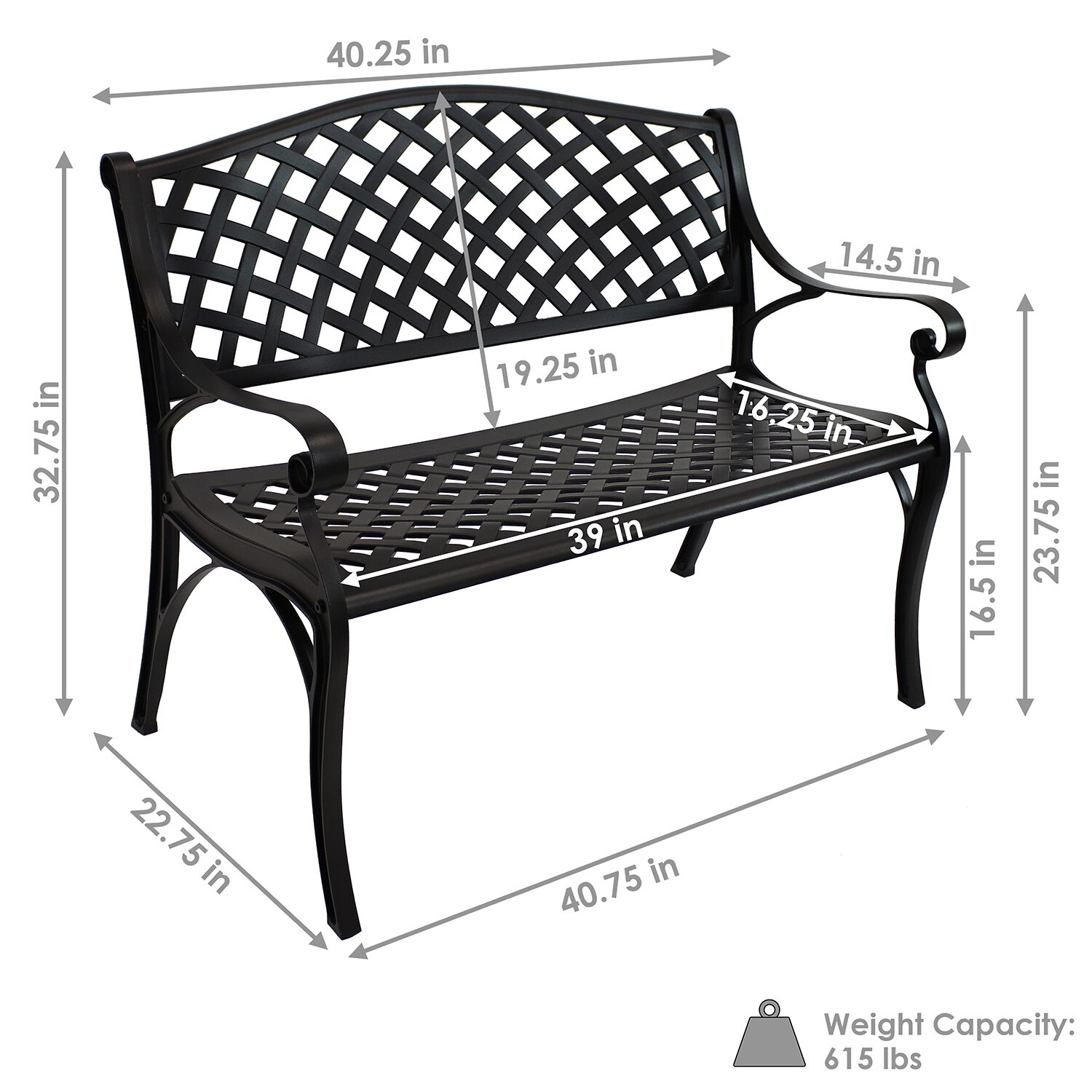 Sunnydaze Collection Bench