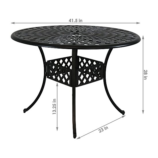Sunnydaze Dining Collection Weather Resistant Metal Side Table