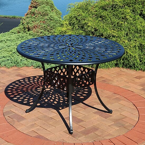Sunnydaze Dining Collection Weather Resistant Metal Side Table