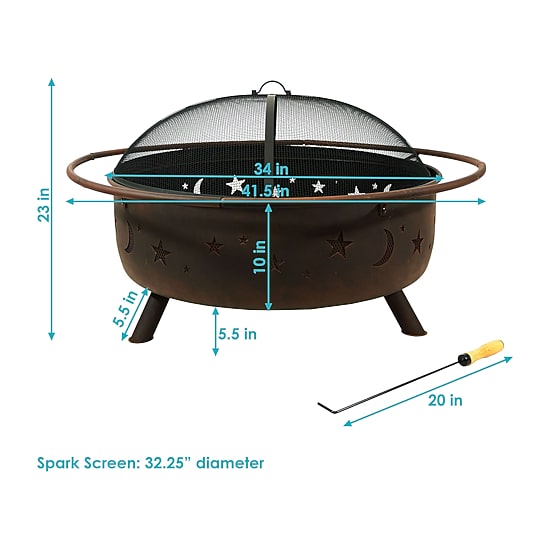 Sunnydaze Collection Portable Weather Resistant Fire Pit