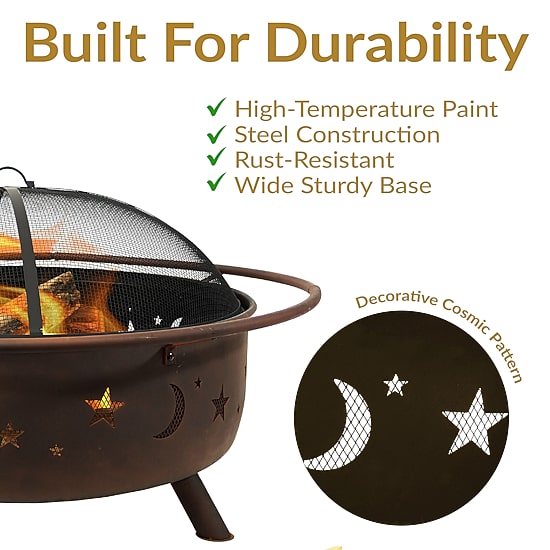 Sunnydaze Collection Portable Weather Resistant Fire Pit