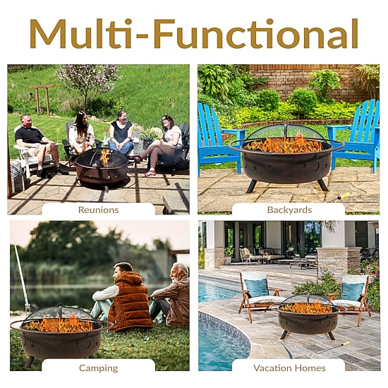 Sunnydaze Collection Portable Weather Resistant Fire Pit