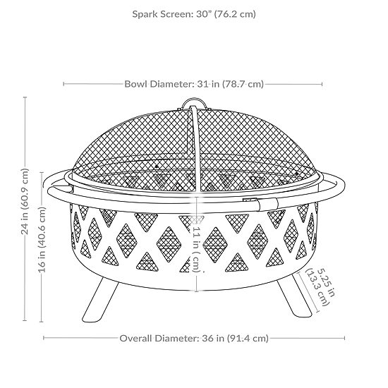 Sunnydaze Collection Portable Weather Resistant Fire Pit