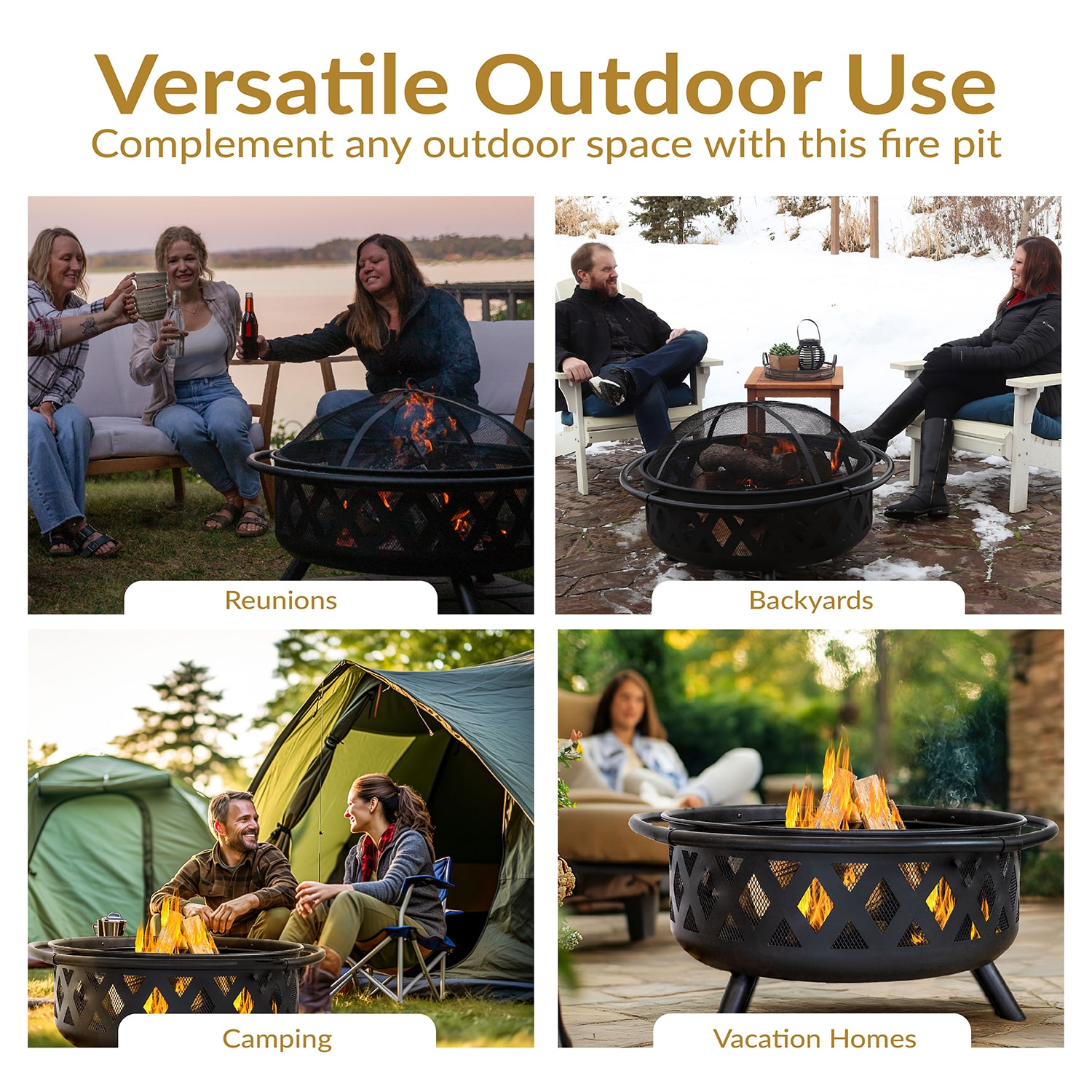 Sunnydaze Collection Portable Weather Resistant Fire Pit