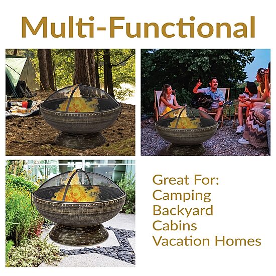 Sunnydaze Collection Portable Weather Resistant Fire Pit