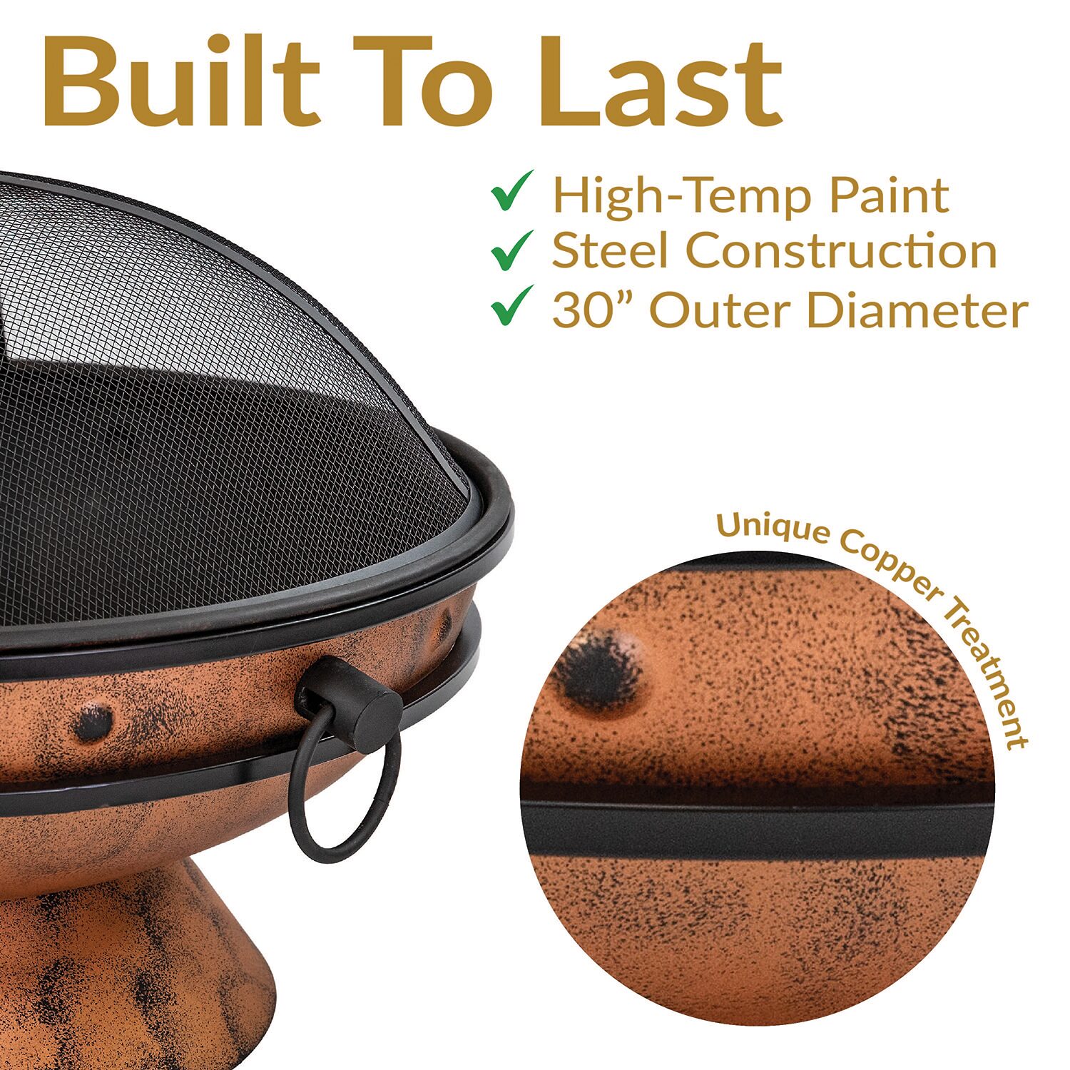 Sunnydaze Collection Portable Weather Resistant Fire Pit