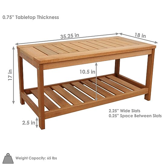 Sunnydaze Modern Coffee Table
