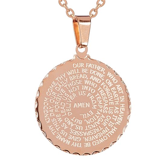 Mens 18K Gold over Stainless Steel Pendant Necklace