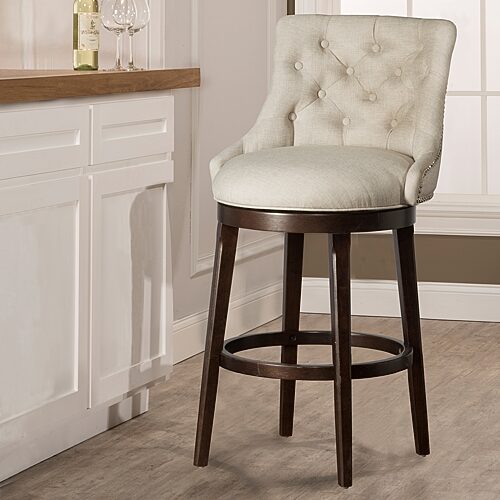 Halbrooke Swivel Barstool, One Size, Brown