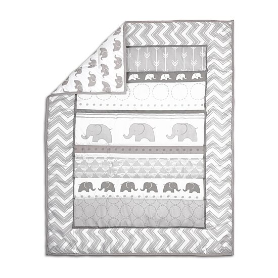 The Peanutshell Elephant Walk 3-pc. Crib Bedding Set