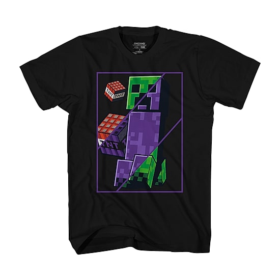 Little & Big Kid Boys Crew Neck Short Sleeve Regular Fit Minecraft Graphic T-Shirt