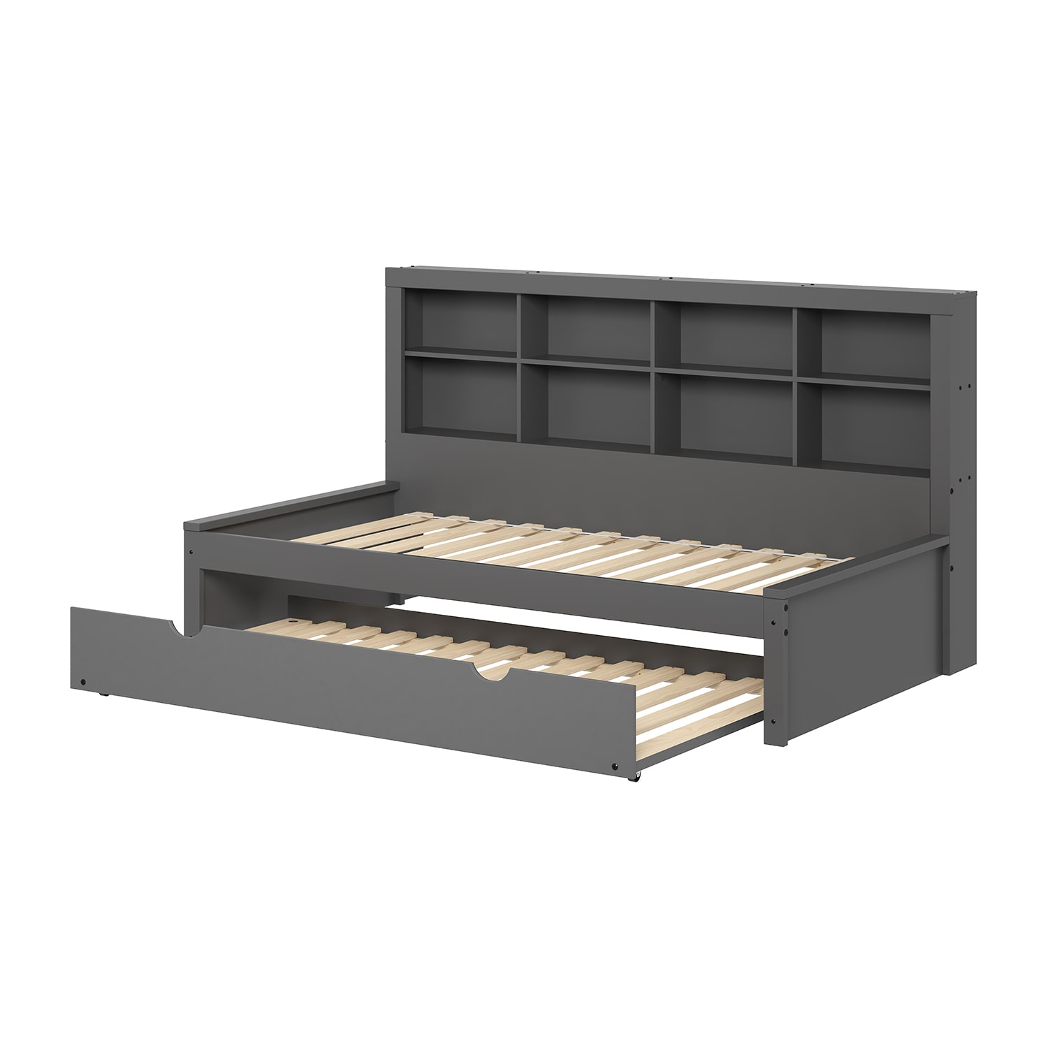 Bookcase Twin Daybed with Trundle