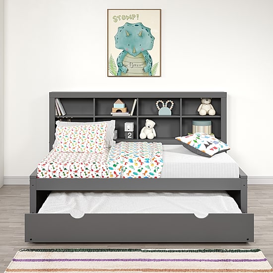 Bookcase Twin Daybed with Twin Trundle