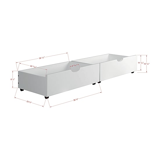 Austin Mission Twin over Full Bunk Bed with Dual Underbed Drawers