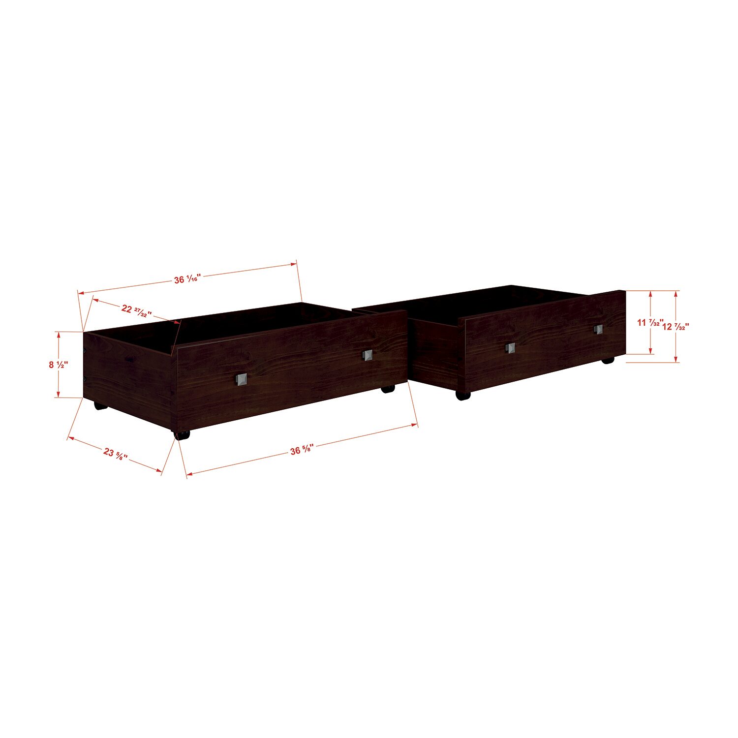 Austin Mission Twin over Bunk Bed with Dual Underbed Drawers