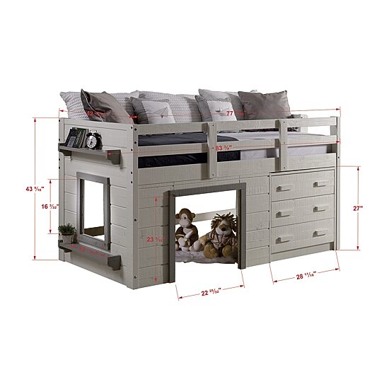 Sweet Dreams Twin Low Loft Bed