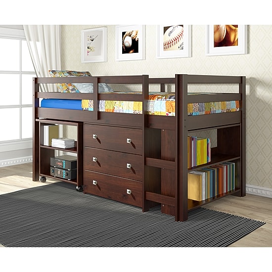 Pull Out Study Twin Low Loft Bed