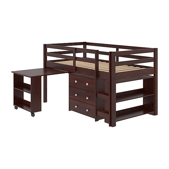 Pull Out Study Twin Low Loft Bed