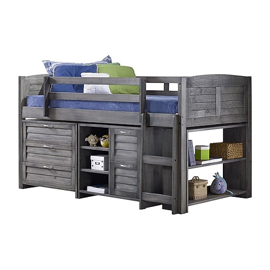 Louver Twin Modular Low Loft Bed - Group A