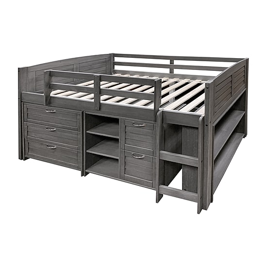 Louver Twin Modular Low Loft Bed - Group A