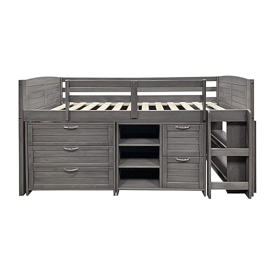 Louver Twin Modular Low Loft Bed - Group A